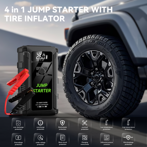 Tragbarer Auto-Starthilfe mit Luftkompressor Batterie-Starthilfe Multifunktionale Luftpumpe für Autos - Product Image 2