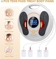 Masseur sans fil pour pieds et mollets à infrarouge proche EMS, stimulation électrique par impulsions pour la relaxation à domicile