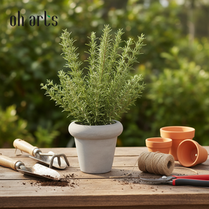 Fournisseur Oh Arts - Vente en gros de plantes artificielles en pot, <span class=keywords><strong>thym</strong></span> floqué pour la décoration intérieure - Product Image 5