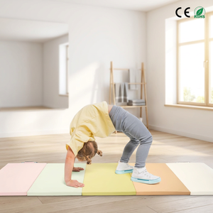 Tapis de jeu pliable pour bébé, design Z-fold, tapis souple pliable, jouets à suspendre, piano musical, tapis d'éveil pour nourrissons - Product Image 1