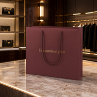 Sac fourre-tout en papier sans couture, sans bordure, avec logo personnalisé, taille et couleur au choix, en papier d'art premium, pour emballage cadeau de vêtements de luxe, OEM ODM