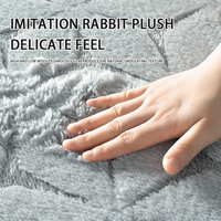 Tapis de bain en mousse à mémoire de forme écologique, antidérapant, absorbant l'eau, moderne, en fausse fourrure de lapin, tapis de salle de bain en peluche, séchage rapide, lavable en machine