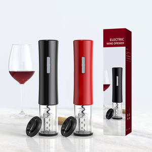 Ouvre-vin électrique automatique en acier inoxydable, fonctionne sur piles, pour usage domestique, corps rond en plastique noir KB1 601801 - Product Image 4