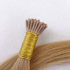 Extensions de cheveux I-Tip brésiliennes vierges non traitées, à pointe plate, pré-collées, double trame, super double drawn, avec pointes renforcées - Product Image 1