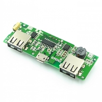 Module de charge pour batterie au lithium 18650 avec protection de circuit, double port USB 5V 2.4A Micro/Type-C, pour batterie externe mobile
