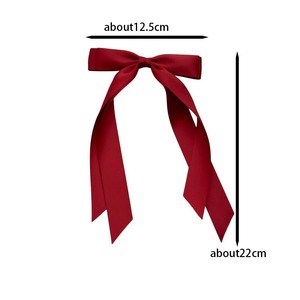 Europe and the United States Solid <strong>Color</strong> Bow <strong>Hairpin</strong> <strong>Fashion</strong> Double Bow Streamer <strong>Hairpin</strong> Elegant Hair Accessories for Women - Product Image 6