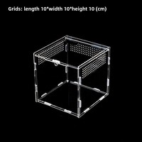 Boîte d'élevage pour animaux de compagnie en acrylique, petit poulet tortue transparent, bouton pour animaux de la maison des reptiles