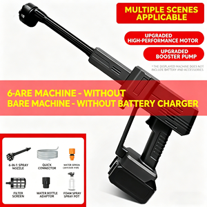 Pistolet à eau haute pression automatique sans fil alimenté par batterie électrique portable, lave-auto sans fil, 5 buses en 1, nettoyeur haute pression sans fil - Product Image 6