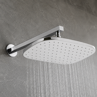 Pommeau de douche suspendu haute pression avec filtre, ensemble de douche effet pluie, sortie unique pour salle de bain, eau dure, économie d'eau, design moderne