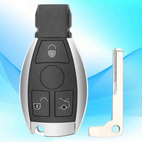 MS 3 boutons 433MHZ télécommande intelligente clé de voiture sans clé pour Mercedes Benz BGA transpondeur véhicule avec lame de clé d'urgence