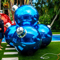 Grande boule gonflable holographique, grosses boules brillantes réfléchissantes en PVC, décorations de Noël géantes en forme de boules gonflables