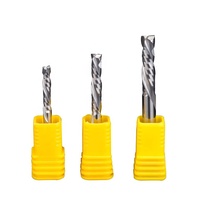 Fraise de compression à double coupe CNC en carbure, fraise spirale à 2 dents pour le bois et le MDF, tige D4-D6mm, OEM