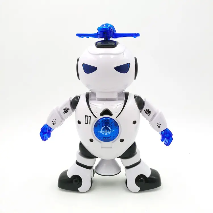 Amazon hot selling toys kids dancing fun music flashing light up spinning toys autonomous robot for kids