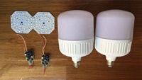 LED T Ampoule Plastique/aluminium Matériaux IC Driver AC150-260V. 20W 30W 40W 50W 60W 6500k 3000k E27 B22 25000HRS. Entrepôt OEM 80