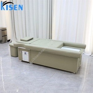 Kisen Electric Lifting Ergonomic Shampoo <b>Bed</b> for Head Spa Foot Bath Water Circulation <b>LED</b> Photon Therapy Steam Treatment - Product Image 3