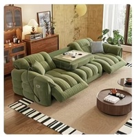 Canapé Chesterfield carré trois places de style luxueux, multifonctionnel, extensible, en cuir véritable et éponge, idéal pour appartement ou hôtel
