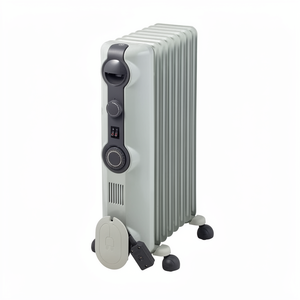 Radiateur à bain de huile De'Longhi Pet 10 Tatami Mats, chauffage sans vent, électrique, portable, sur pied, blanc x gris foncé RHJ11G0812-DG, garantie 3 ans - Product Image 1
