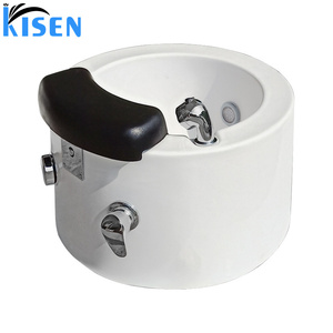 Fiberglass Whirlpool Heating Pedicure Tub with LED Light, Foot Pedal & Complete Water Fittings, Professional Salon Manicure - Product Image 1