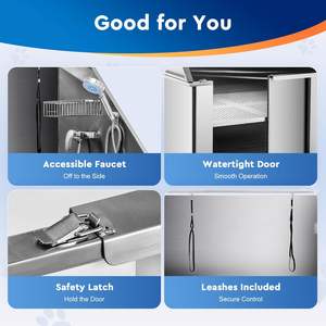 Bañera de aseo <span class=keywords><strong>para</strong></span> <span class=keywords><strong>perros</strong></span> de acero inoxidable personalizada, estación de lavado profesional <span class=keywords><strong>para</strong></span> mascotas <span class=keywords><strong>para</strong></span> <span class=keywords><strong>perros</strong></span> grandes, bañera de aseo Pertabel <span class=keywords><strong>para</strong></span> mascotas - Product Image 5