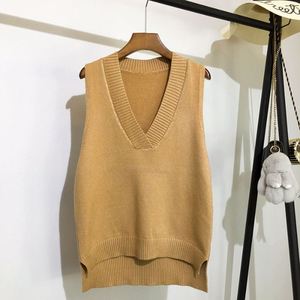 <span class=keywords><strong>Chaleco</strong></span> de Punto con Cuello en V para <span class=keywords><strong>Mujer</strong></span>, Suéter Holgado Estilo Coreano, Nuevo para Otoño e Invierno, <span class=keywords><strong>Chaleco</strong></span> sin Mangas M0020 - Product Image 4
