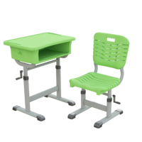 Meubles d'école modernes et personnalisables, ensembles de bureaux et de chaises réglables avec mécanisme à manivelle
