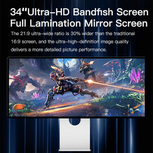 Kuycon Q34W Siêu Rộng Tỷ Lệ Màn Hình 34 Inch 4K Màn Hình Máy Tính Nhanh Chóng Tản Nhiệt Tất Cả Các Hợp Kim Nhôm Máy Tính Để Bàn Màn Hình - Product Image 3