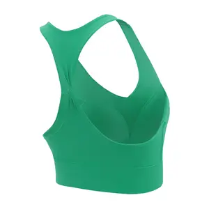 Được xây dựng trong áo ngực thể thao Tank Top sexy trở lại tác động cao Longline Workout Yoga Áo ngực thể thao áo ngực