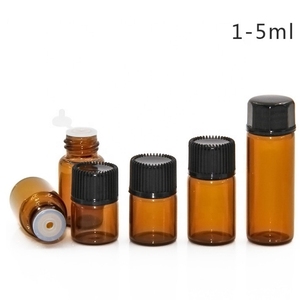LLG Vente en gros 1ml 2 flacons vides Emballage 3 5 petits flacon essentiel en verre ambré pour poudre de parfum - Product Image 5