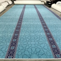 Fabrikverkauf: 100 % Polyester bedruckter Moscheeteppich auf Rolle – Islamisches geometrisches Muster für Masjid-Gebetsteppiche und Moscheeprojekte