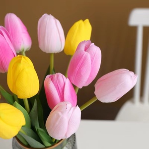 2025 gran oferta hecha a mano Real Touch Flor de <span class=keywords><strong>tulip</strong></span>án Artificial pequeño <span class=keywords><strong>tulip</strong></span>án de imitación realista para decoración del hogar arreglos florales de boda - Product Image 2