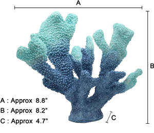 Nautisch Decor Blauw Faux Hars Koraalrif Faux Kunstmatig Koraalbeeld Home Decor - Product Image 3