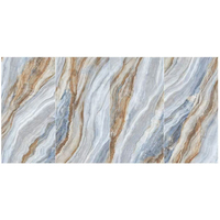 Dalles de marbre multicolores de luxe 750x1500mm, dalles en porcelaine pleine masse anti-UV de la série Designer pour les halls de supermarchés
