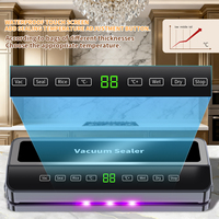 Scelleuse sous vide et conserveur alimentaire entièrement automatique pour la maison, avec stockage de rouleaux intégré et coupe-rouleaux, aspiration puissante, modes sec et humide