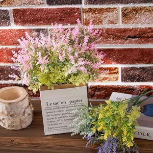 ช่อดอกลาเวนเดอร์ประดิษฐ์ CallaFloral สีชมพูม่วง พลาสติก สำหรับตกแต่งงานแต่งงานและบ้าน น้ำหนัก 180 กรัม/เมตร บรรจุภัณฑ์กระดาษรักษ์โลก - Product Image 1
