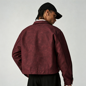 High Quality Custom Canvas Work <strong>Jacket</strong> 100%Cotton Streetwear Vintage <strong>Jacket</strong> Blank Custom Logo <strong>Cropped</strong> Canvas Men's Bomber <strong>Jacket</strong> - Product Image 2