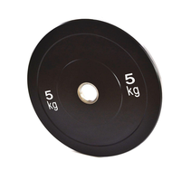 Plaques de poids de 15 kg, plaques de poids revêtues de caoutchouc, plaques de gym rondes noires pour entraînement croisé, musculation