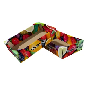 Fortes Vegetais E Frutas Caixa De Transporte De Embalagem De Papelão Fruta Fresca Carton Box Food & Beverage Packaging