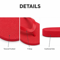 Tongs rouges antidérapantes en PE de qualité supérieure, écologiques, à bout ouvert, avec logo personnalisé, certifiées OEM BSCI REACH CE, vente en gros directe usine