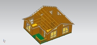 Kits de cabine en bois, maison préfabriquée, maison en bois, maison en bois
