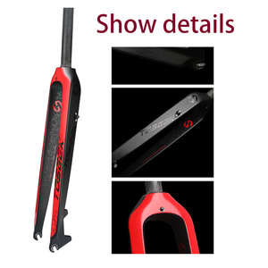 Venta al por mayor quehan bicicleta <span class=keywords><strong>rockshox</strong></span> mosso rígido tenedor <span class=keywords><strong>26</strong></span> 27,5 29 pulgadas bicicleta de montaña de carbono tenedor para mtb en frente de la bicicleta tenedor - Product Image 5