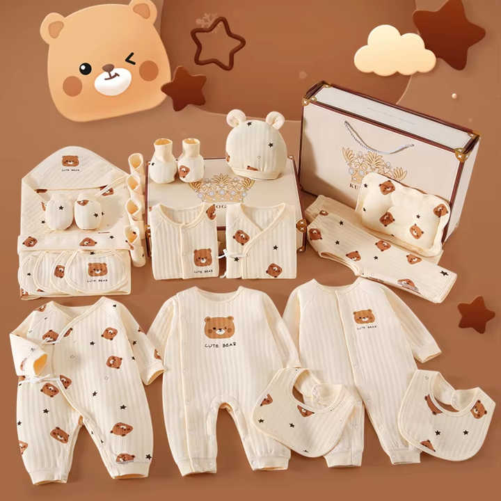 Newborn Baby Clothing Set gift 100% Cotton Infant / Full Month Clothes