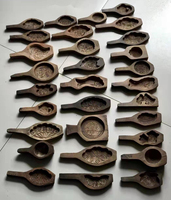 Accessoires de décoration murale de moule de gâteau de lune vintage en bois massif antique chinois