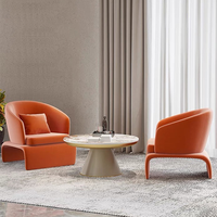 Fauteuil simple de luxe léger et durable avec repose-pieds et dossier solide, design moderne pour appartement et hôtel