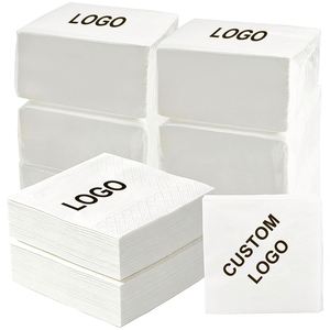 Serviettes en papier personnalisées en gros, gaufrées, écologiques, en pâte de bois, 230*230mm, double couche, jetables, pour fêtes - Product Image 1