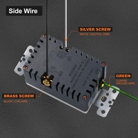 Soket listrik dinding tanam tahan Tamper Outlet pengisian cepat tipe A + C USB Tipe A + C standar USA 20 Amp 125V