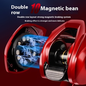 Red <strong>Black</strong> Fishing Reel Genuine Long Casting Anti-Fry Line Reel with Water Drop Design Bait Casting <strong>Trolling</strong> Bait - Product Image 4