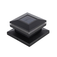 Lampe solaire LED étanche IP44 pour poteau de clôture en vinyle ou en bois, pour cour et jardin, 125*125*80mm, éclairage de sécurité extérieur