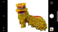 Tête de Lion du Sud, Accessoires de Danse du Lion, Personnalisable, en Bambou et Laine Australienne, Taille 2m, Style Moderne, Sérigraphie, pour Fête du Lion