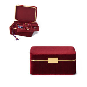 Portagioie per decorazioni per la casa con vassoio anello per bambine verde braccialetto di gioielli scatola portagioie hardware personalizzato color oro - Product Image 1