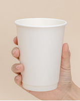 Fabriqué en chine, pâte de bois de haute qualité, Durable, jetable, Double paroi, Euro standard, tasse à café en papier chaud et froid de 8oz